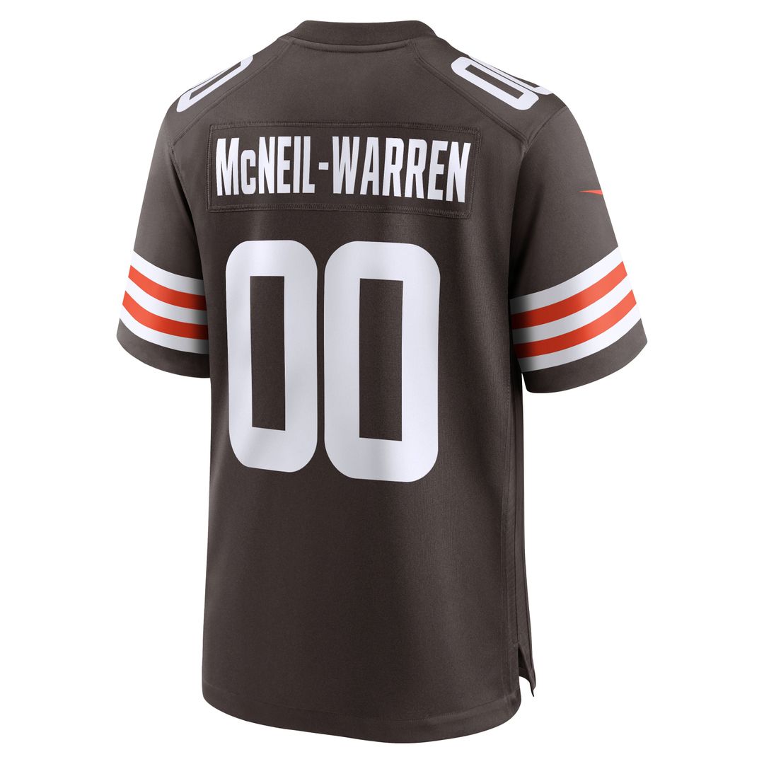 Cleveland Browns Emmanuel McNeil-Warren Nike Brown Game Jersey product image 3, provided for visual reference and product