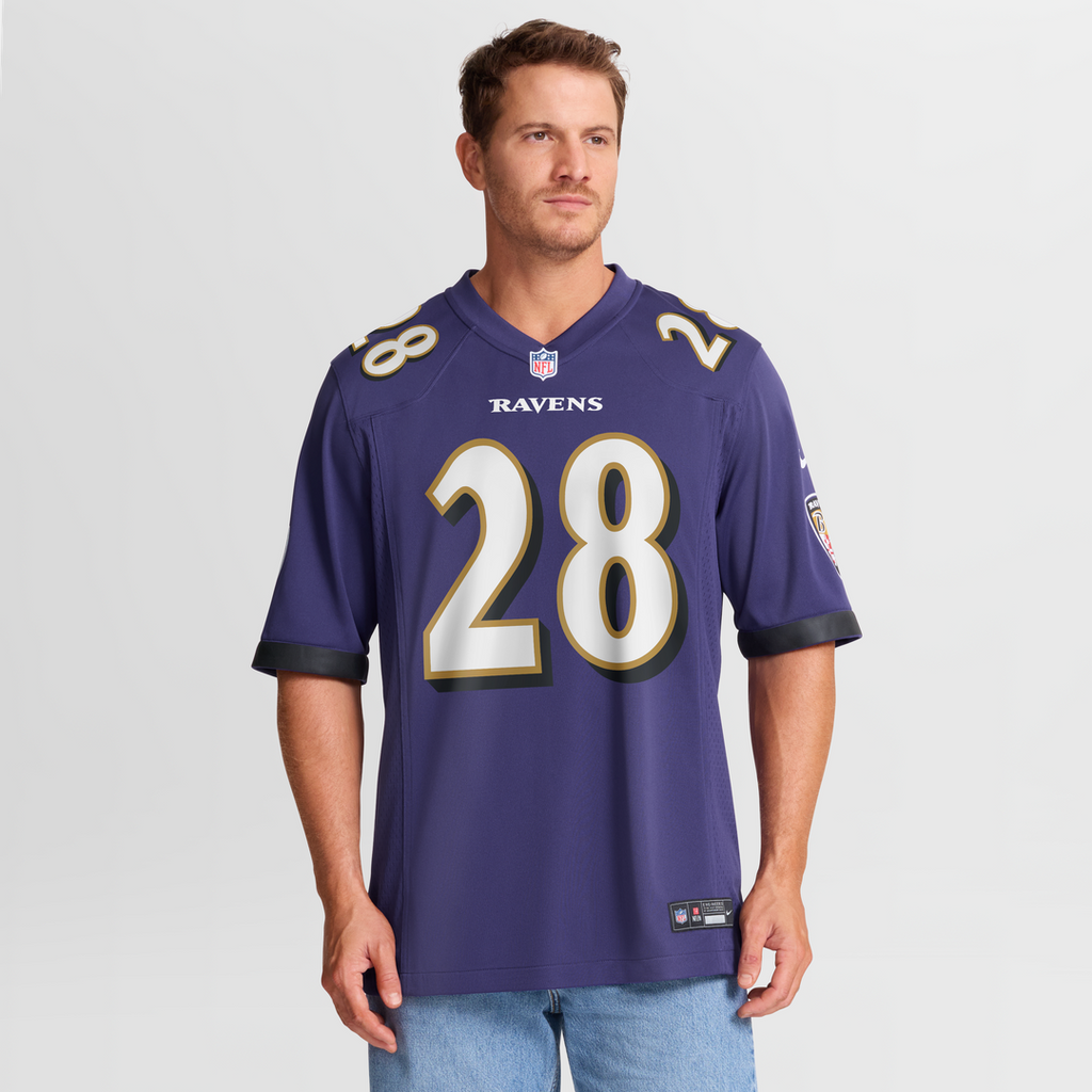 Baltimore Ravens Taven Bryan Nike Purple Team Game Jersey product image 4, provided for visual reference and product detail