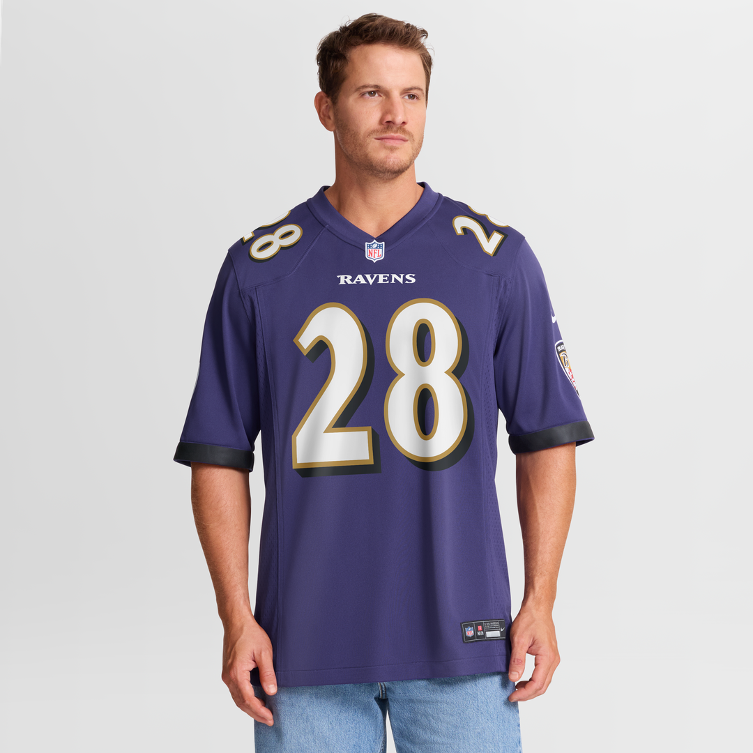Baltimore Ravens Taven Bryan Nike Purple Team Game Jersey product image 4, provided for visual reference and product detail
