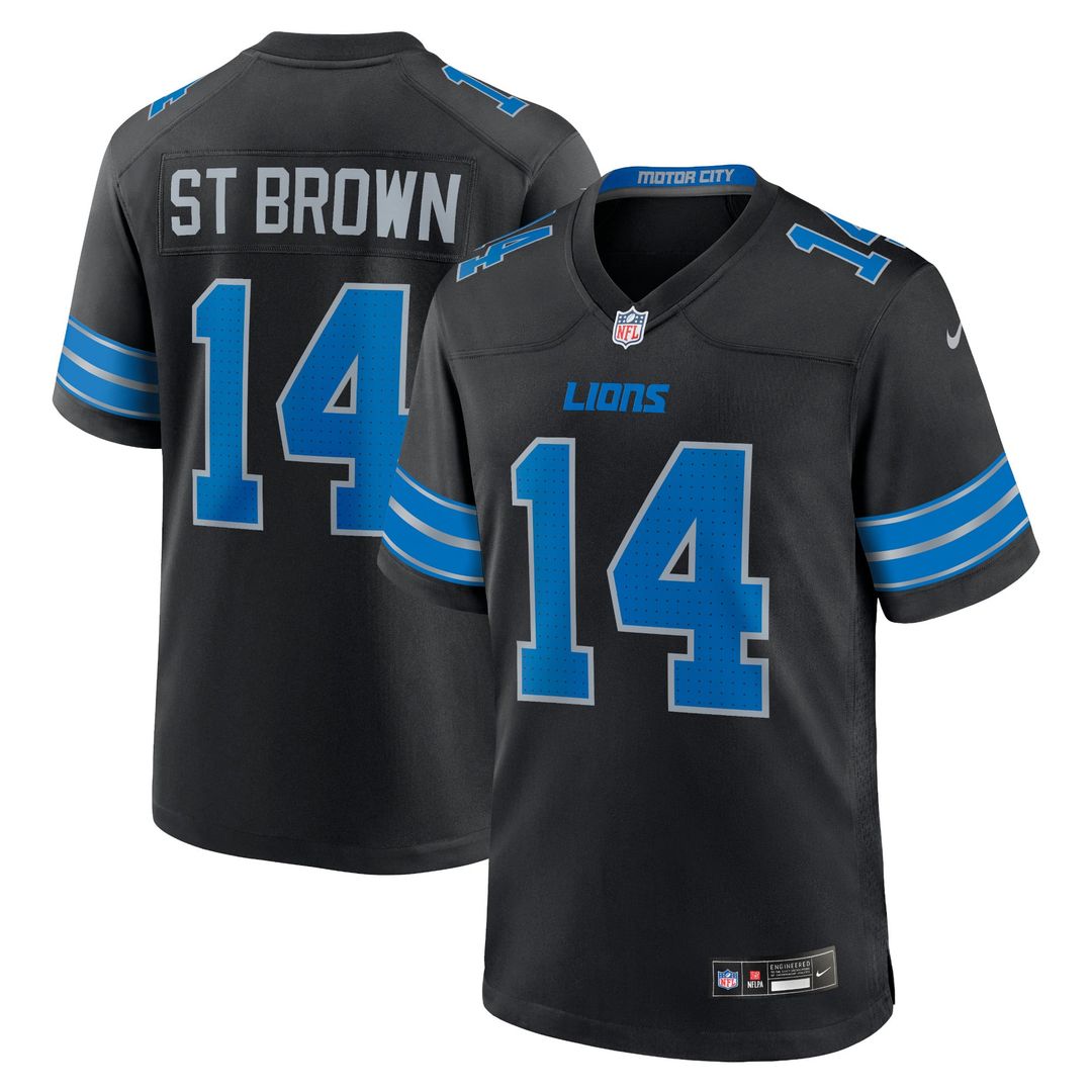 Detroit Lions Amon-Ra St. Brown Nike Blue Game Jersey product image 21, provided for visual reference and product detail