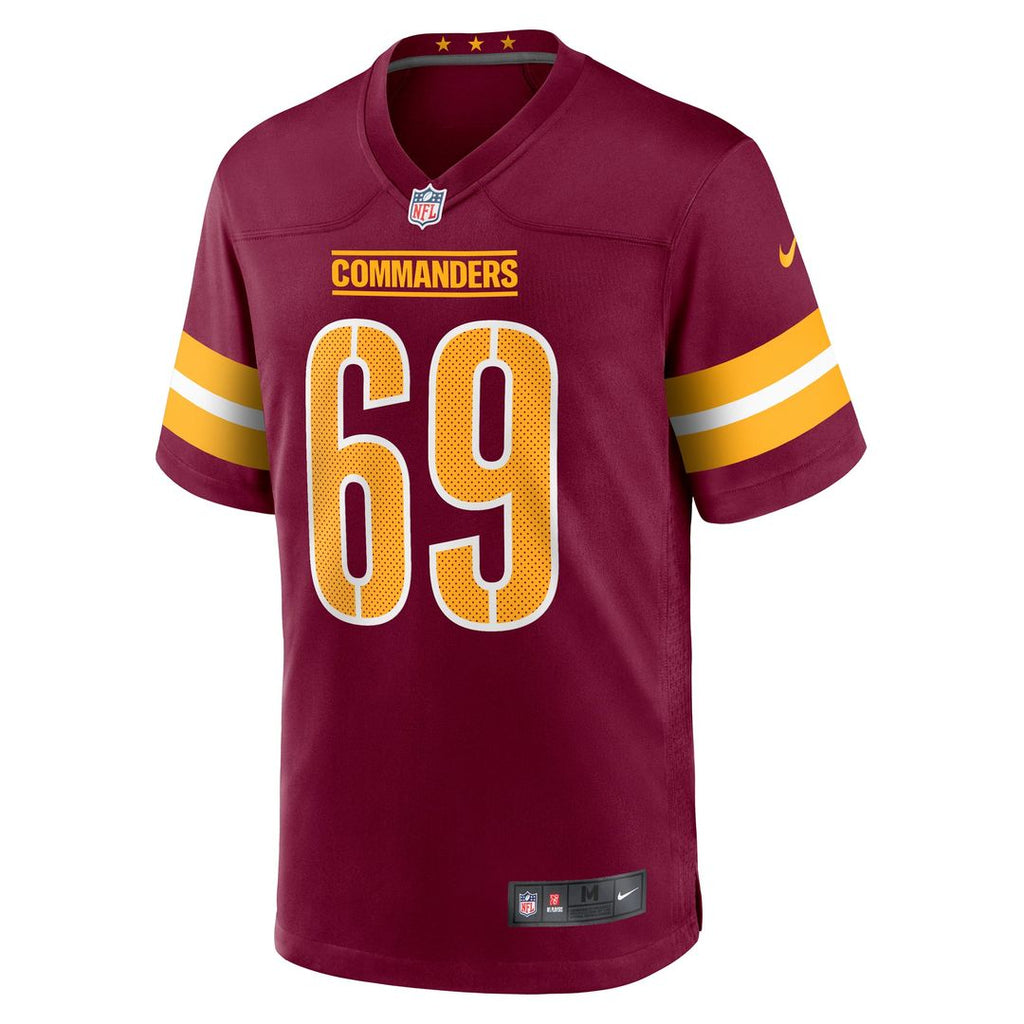 Washington Commanders Tyler Ott Nike Burgundy Game Jersey product image 2, provided for visual reference and product detail