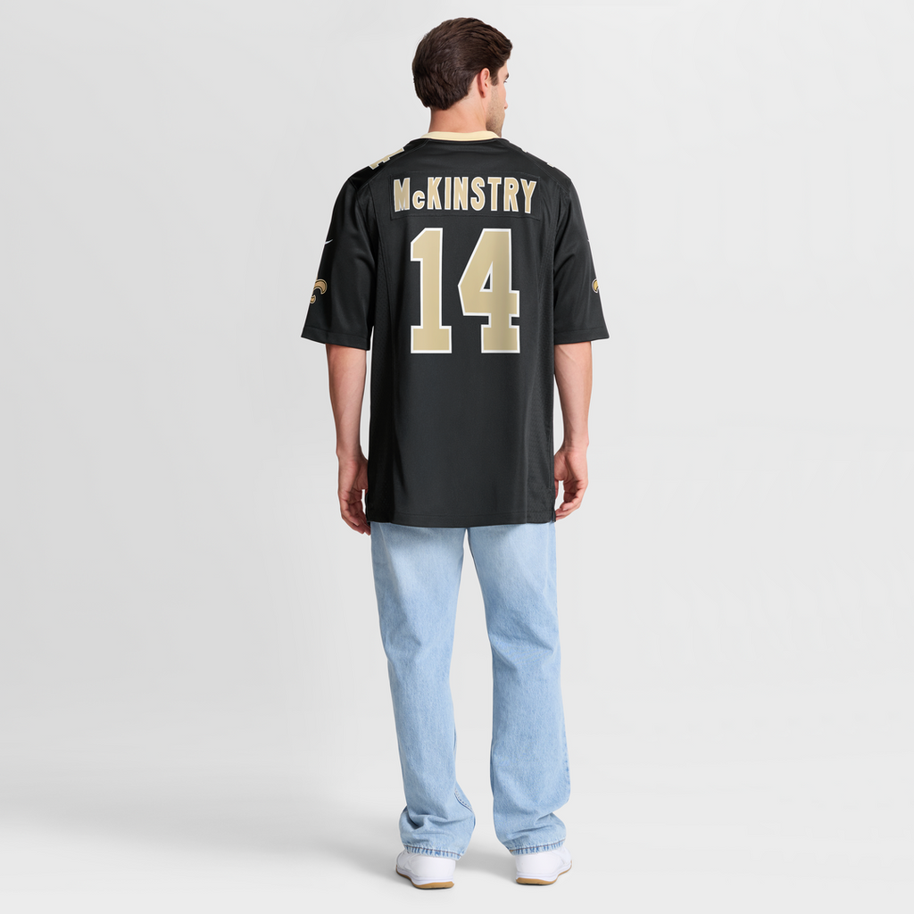 New Orleans Saints Ga'Quincy McKinstry Nike Black Player Game Jersey product image 8, provided for visual reference and