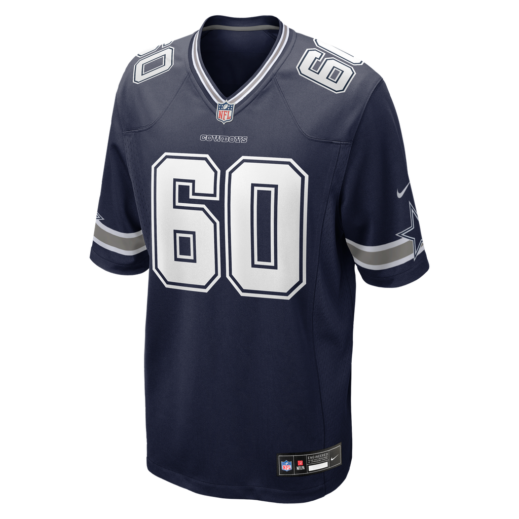Dallas Cowboys Tyler Guyton Nike Navy Player Game Jersey product image 2, provided for visual reference and product detail