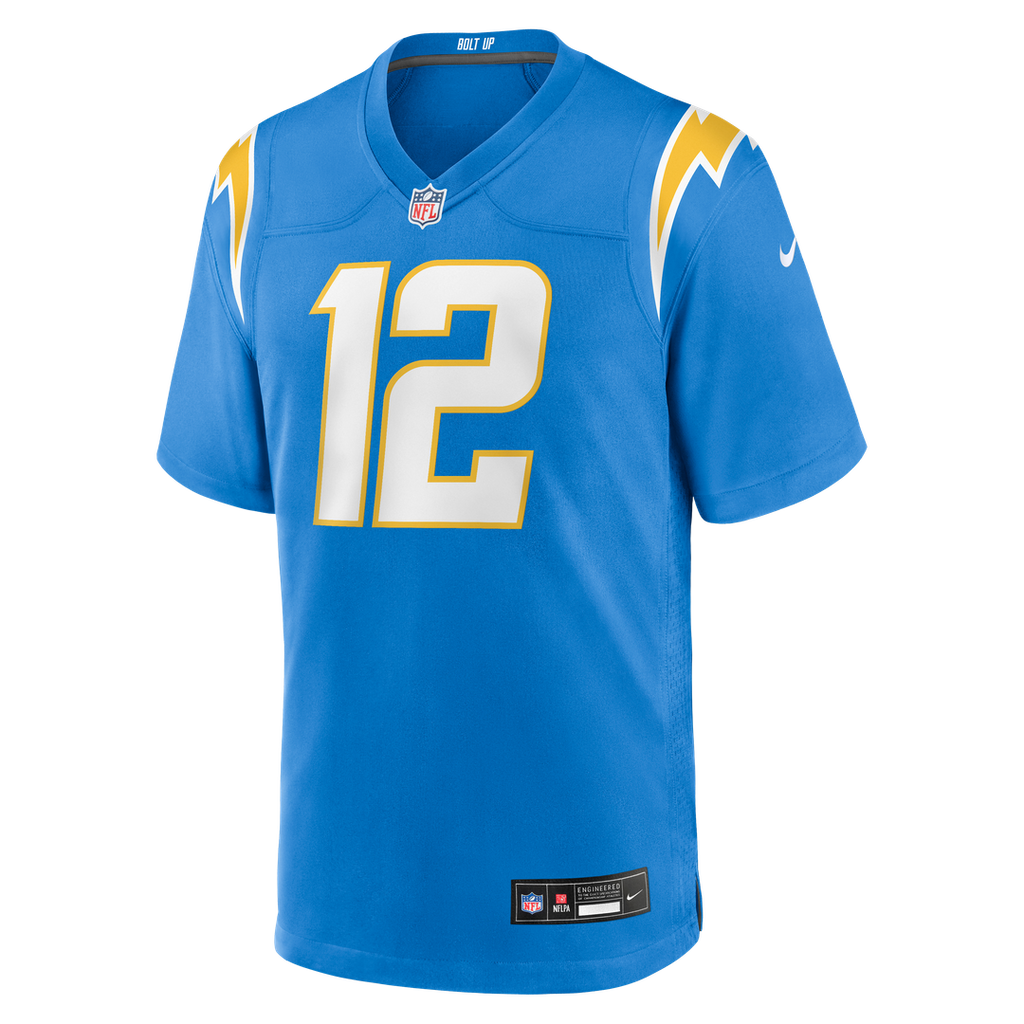 Los Angeles Chargers Derius Davis Nike Powder Blue Team Game Jersey product image 2, provided for visual reference and