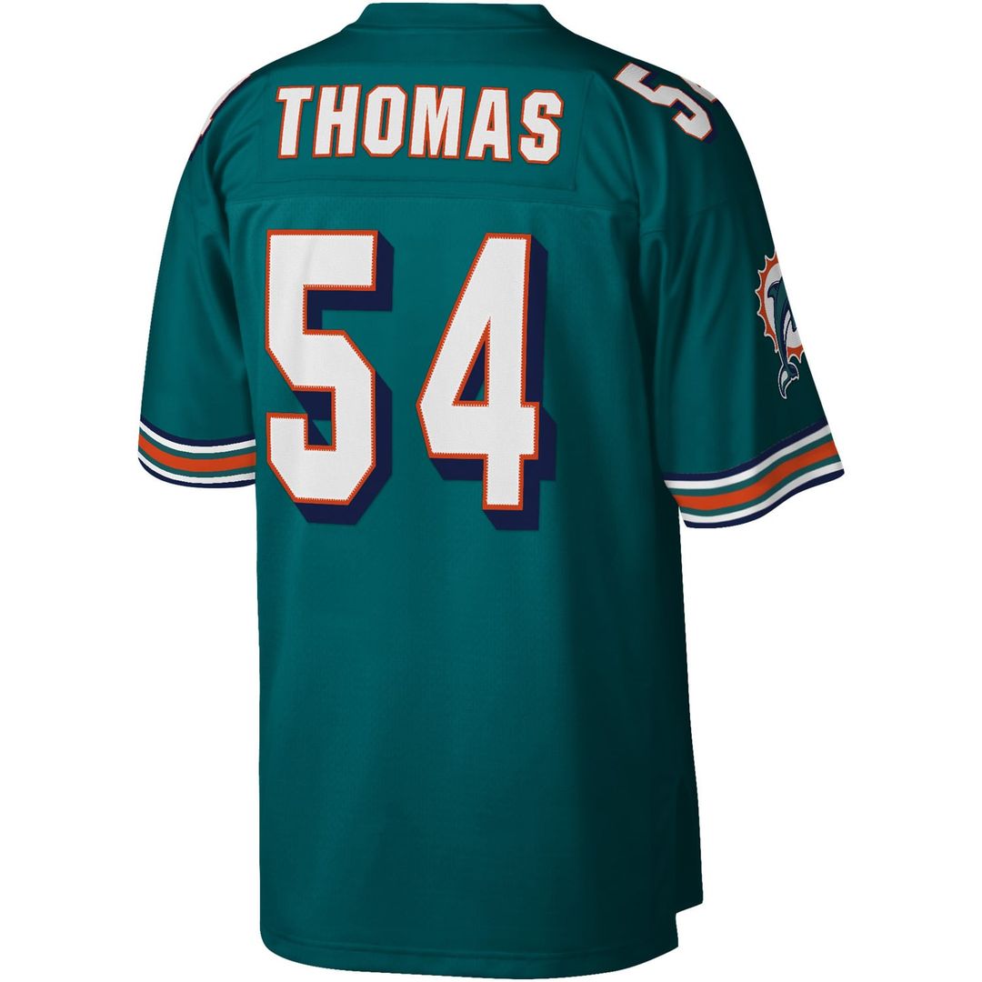 Miami Dolphins Zach Thomas Mitchell & Ness Aqua Legacy Replica Jersey product image 3, provided for visual reference and