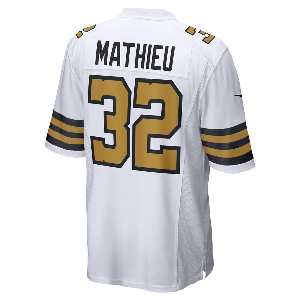 New Orleans Saints Tyrann Mathieu Nike White Alternate Game Jersey product image 6, provided for visual reference and