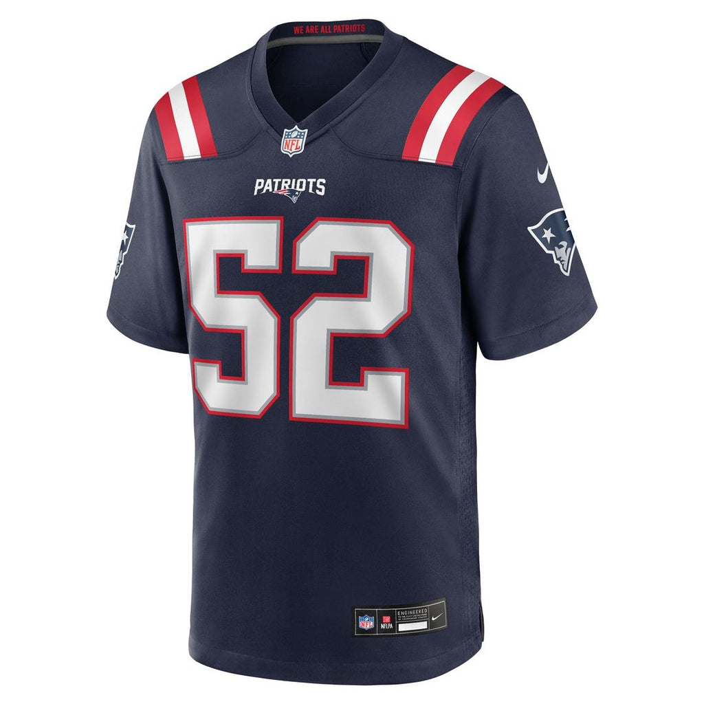 New England Patriots Marcus Bryant Nike Navy Team Game Jersey product image 2, provided for visual reference and product