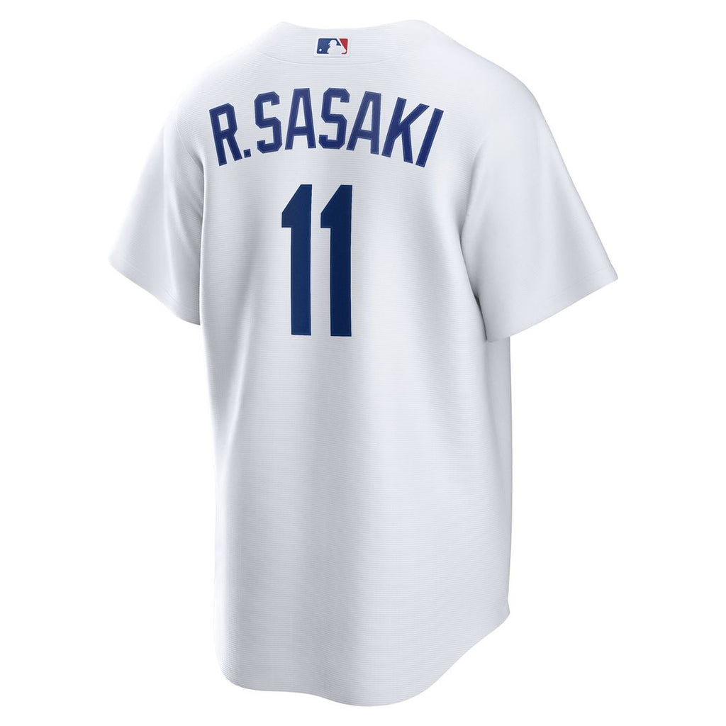 Los Angeles Dodgers Rōki Sasaki Nike White Replica Jersey product image 3, provided for visual reference and product detail