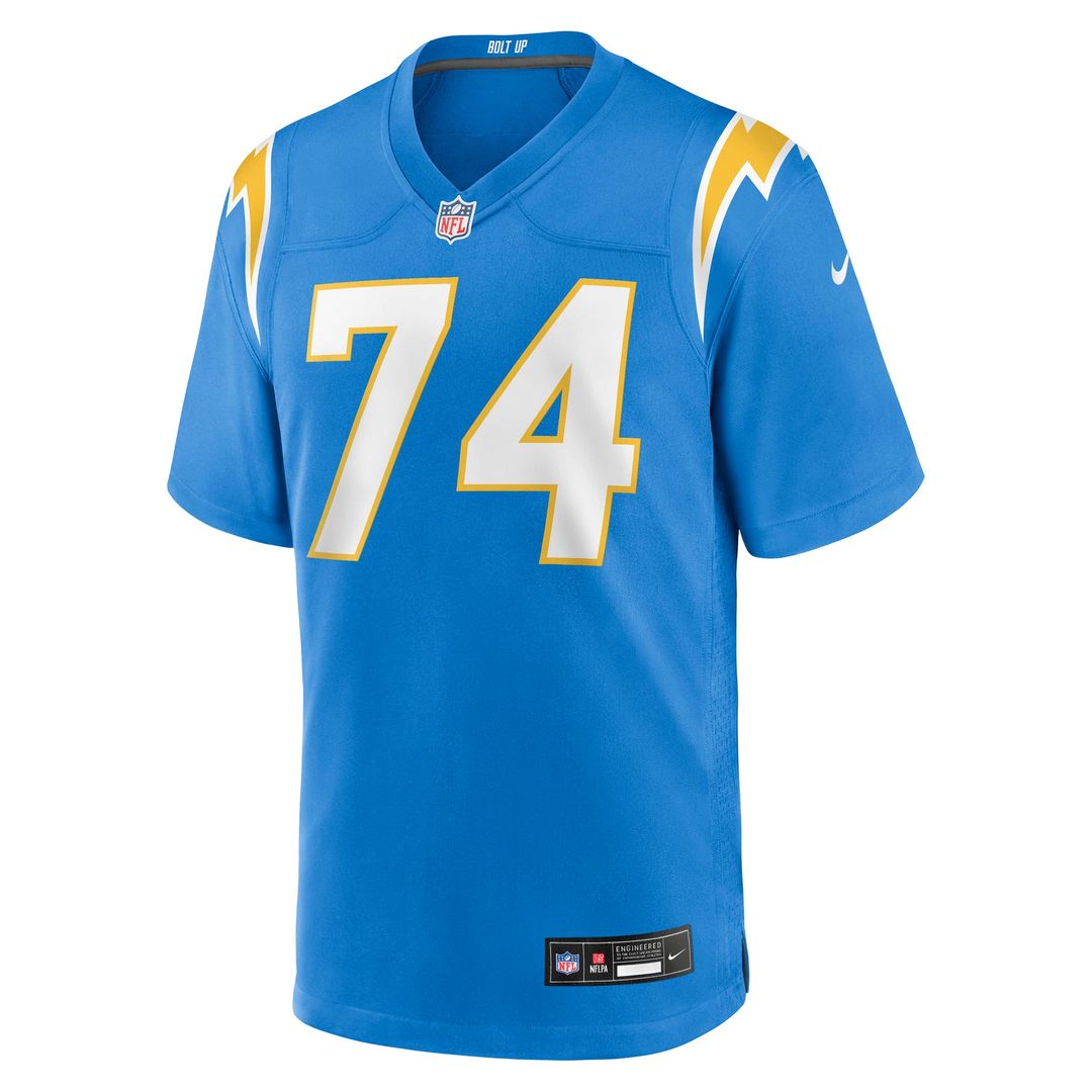 Los Angeles Chargers Kayode Awosika Nike Powder Blue Team Game Jersey product image 2, provided for visual reference and