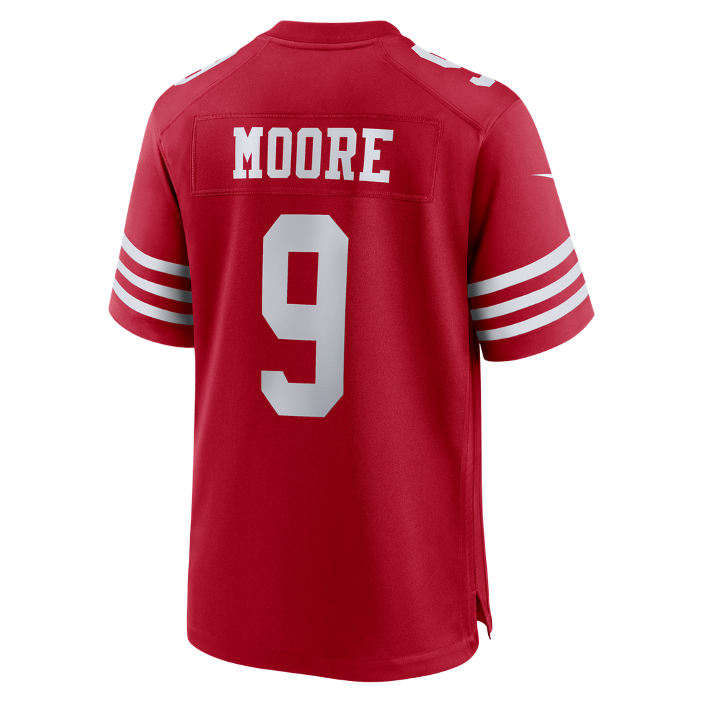 San Francisco 49ers Skyy Moore Nike Scarlet Team Game Jersey product image 3, provided for visual reference and product