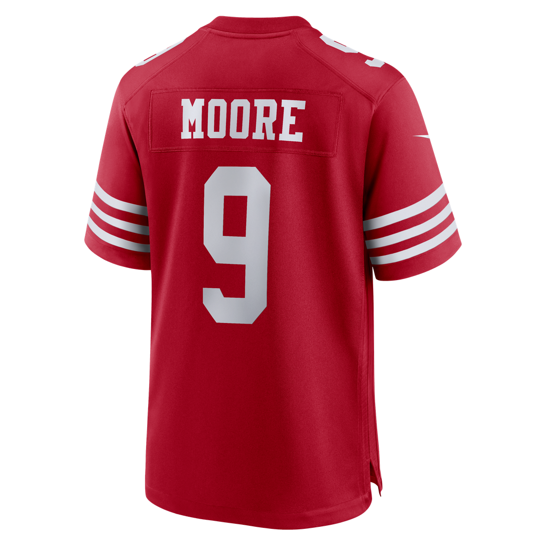 San Francisco 49ers Skyy Moore Nike Scarlet Team Game Jersey product image 3, provided for visual reference and product