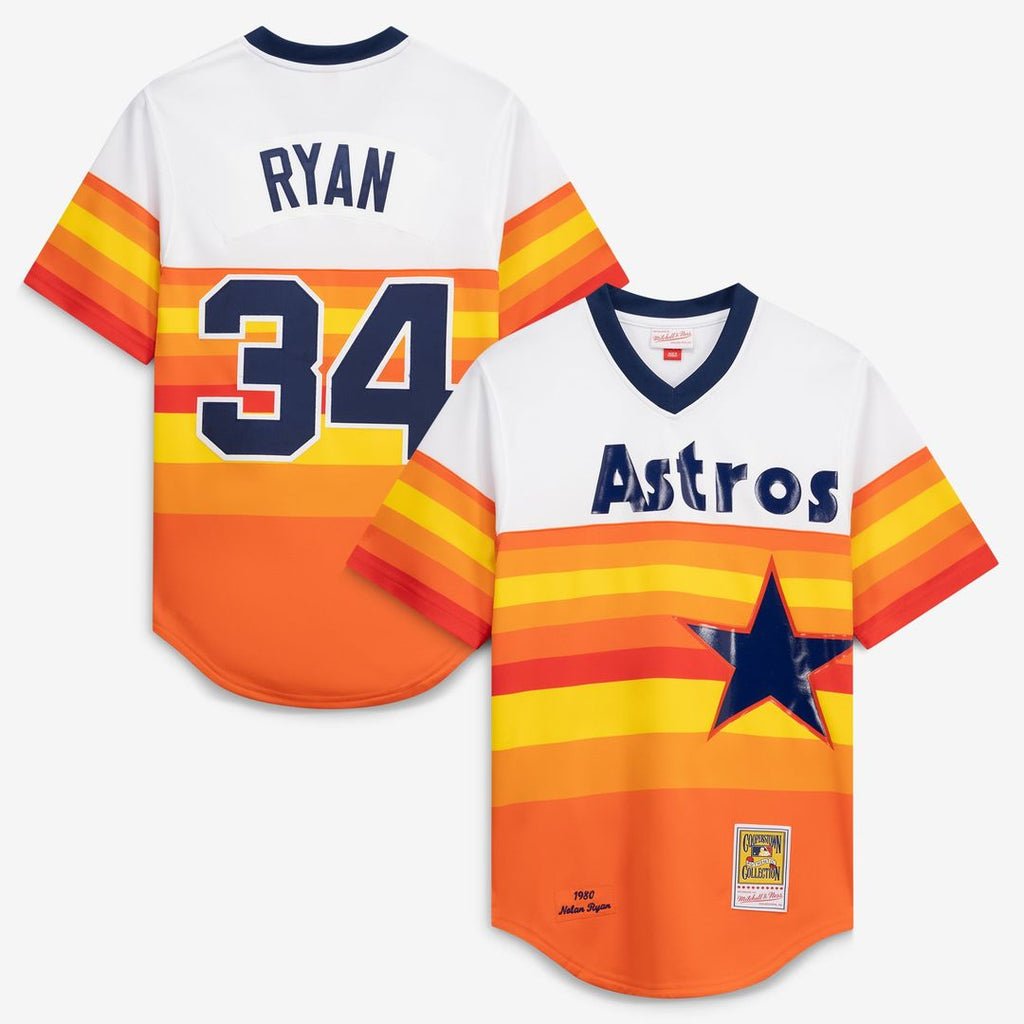 Houston Astros Nolan Ryan Mitchell & Ness White Throwback Authentic Jersey product image 1, provided for visual reference