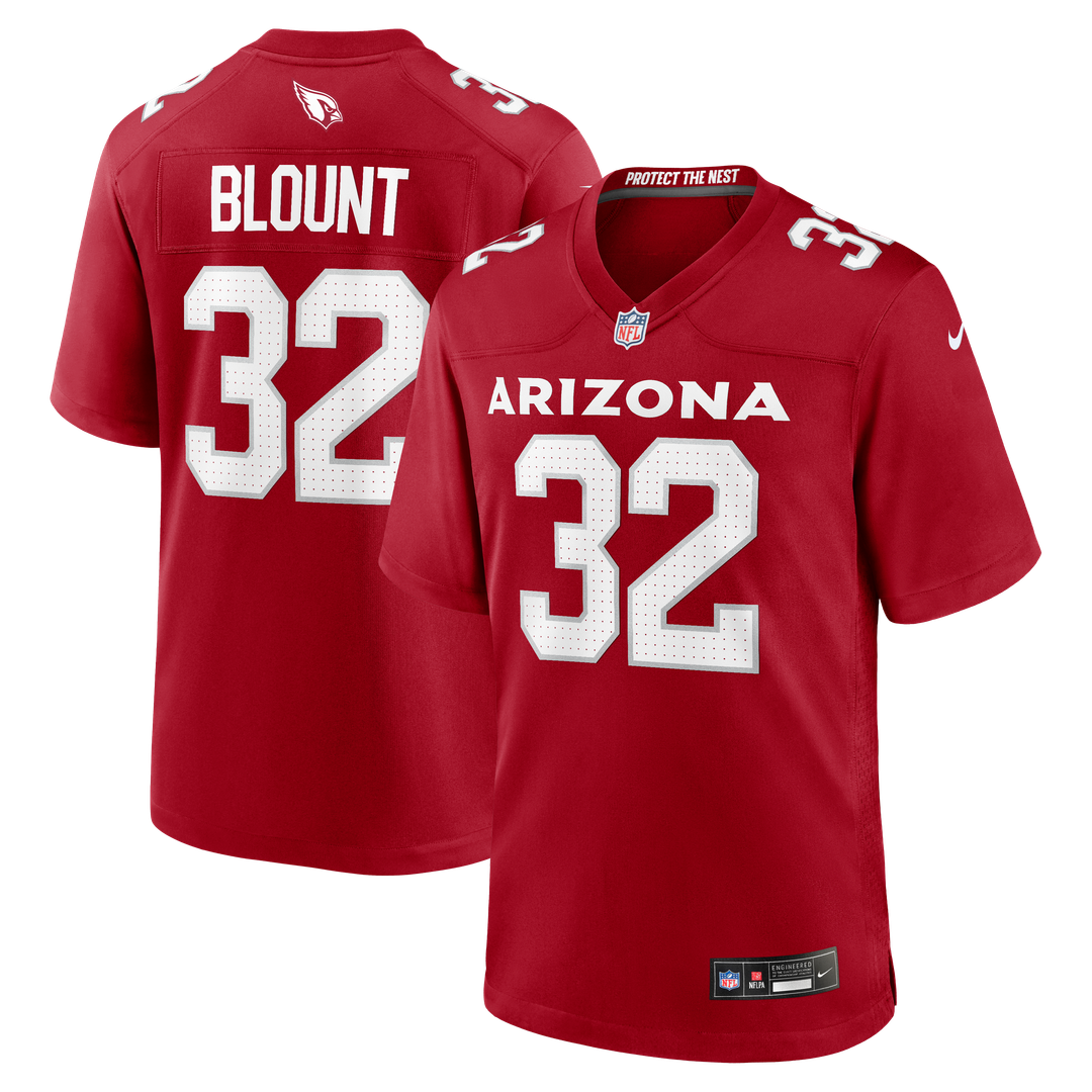 Arizona Cardinals Joey Blount Nike Cardinal Game Jersey product image 1, provided for visual reference and product detail
