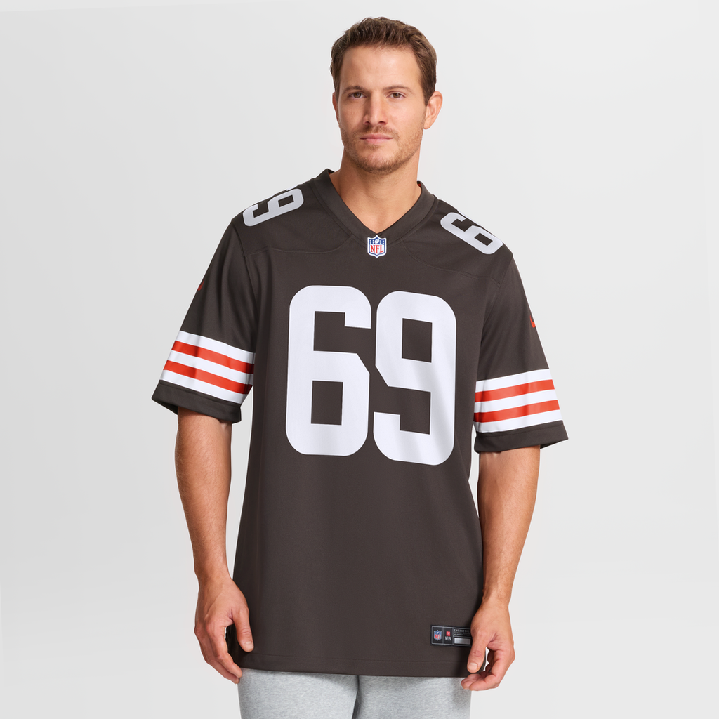 Cleveland Browns Tyre Phillips Nike Brown Team Game Jersey product image 4, provided for visual reference and product detail