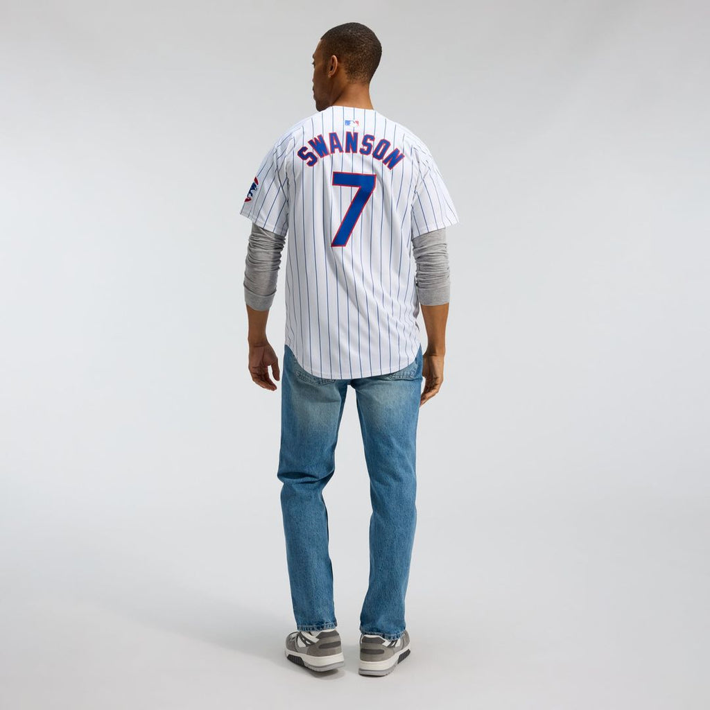 Chicago Cubs Dansby Swanson Nike White Home Limited Player Jersey product image 5, provided for visual reference and product