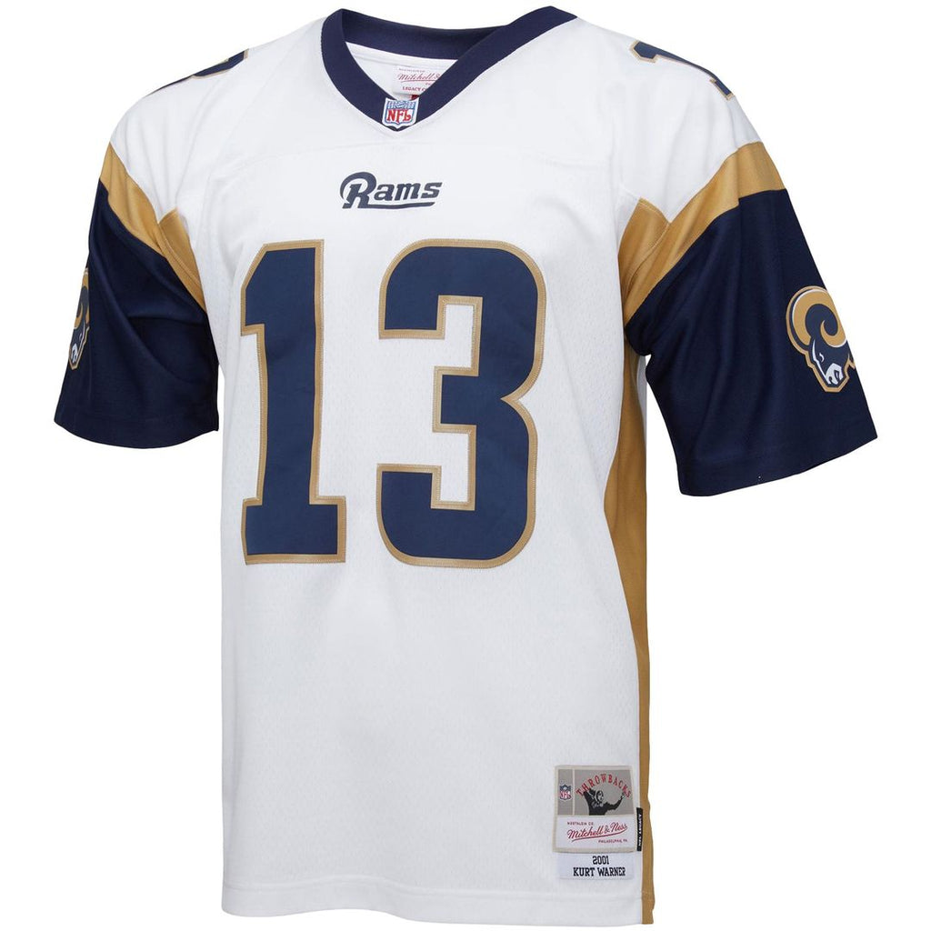 Los Angeles Rams Kurt Warner Mitchell & Ness White Big & Tall 2001 Retired Player Replica Jersey product image 2, provided