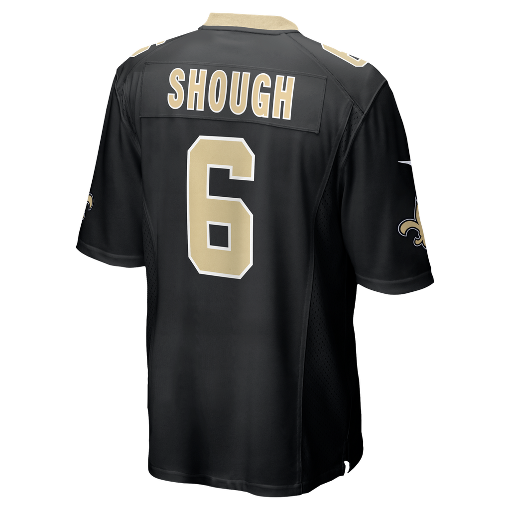 New Orleans Saints Tyler Shough Nike Black Game Jersey product image 7, provided for visual reference and product detail