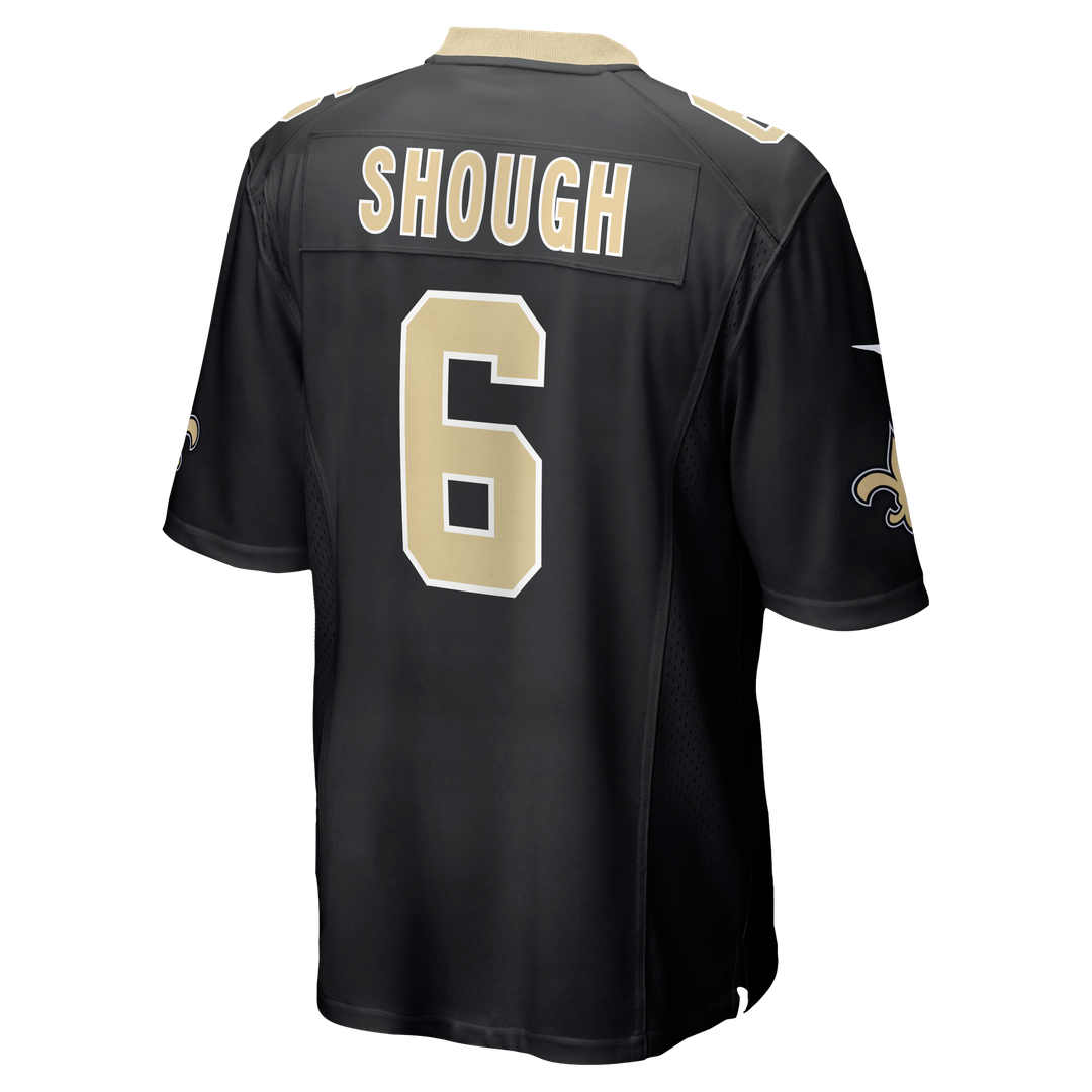 New Orleans Saints Tyler Shough Nike Black Game Jersey product image 7, provided for visual reference and product detail