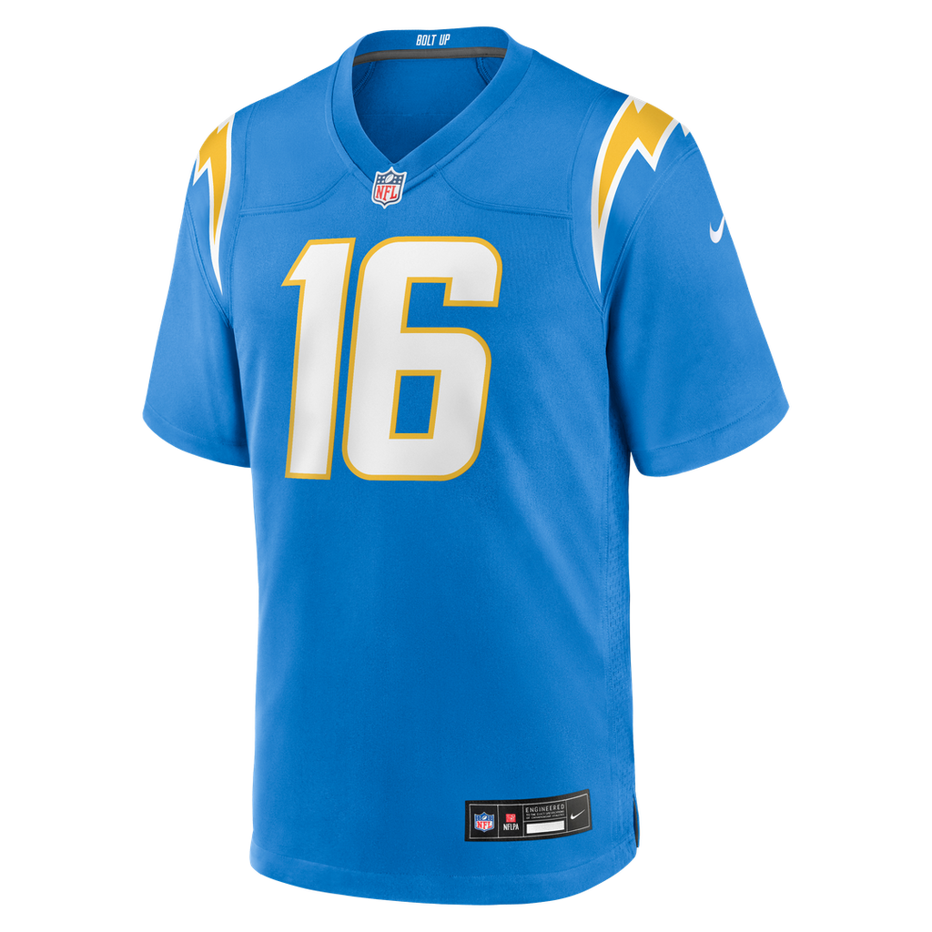 Los Angeles Chargers JK Scott Nike Powder Blue Game Jersey product image 2, provided for visual reference and product detail
