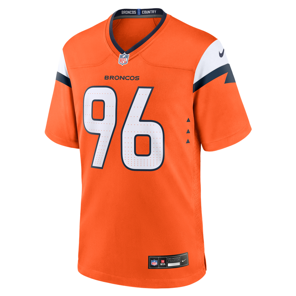 Denver Broncos Eyioma Uwazurike Nike Orange Team Game Jersey product image 2, provided for visual reference and product