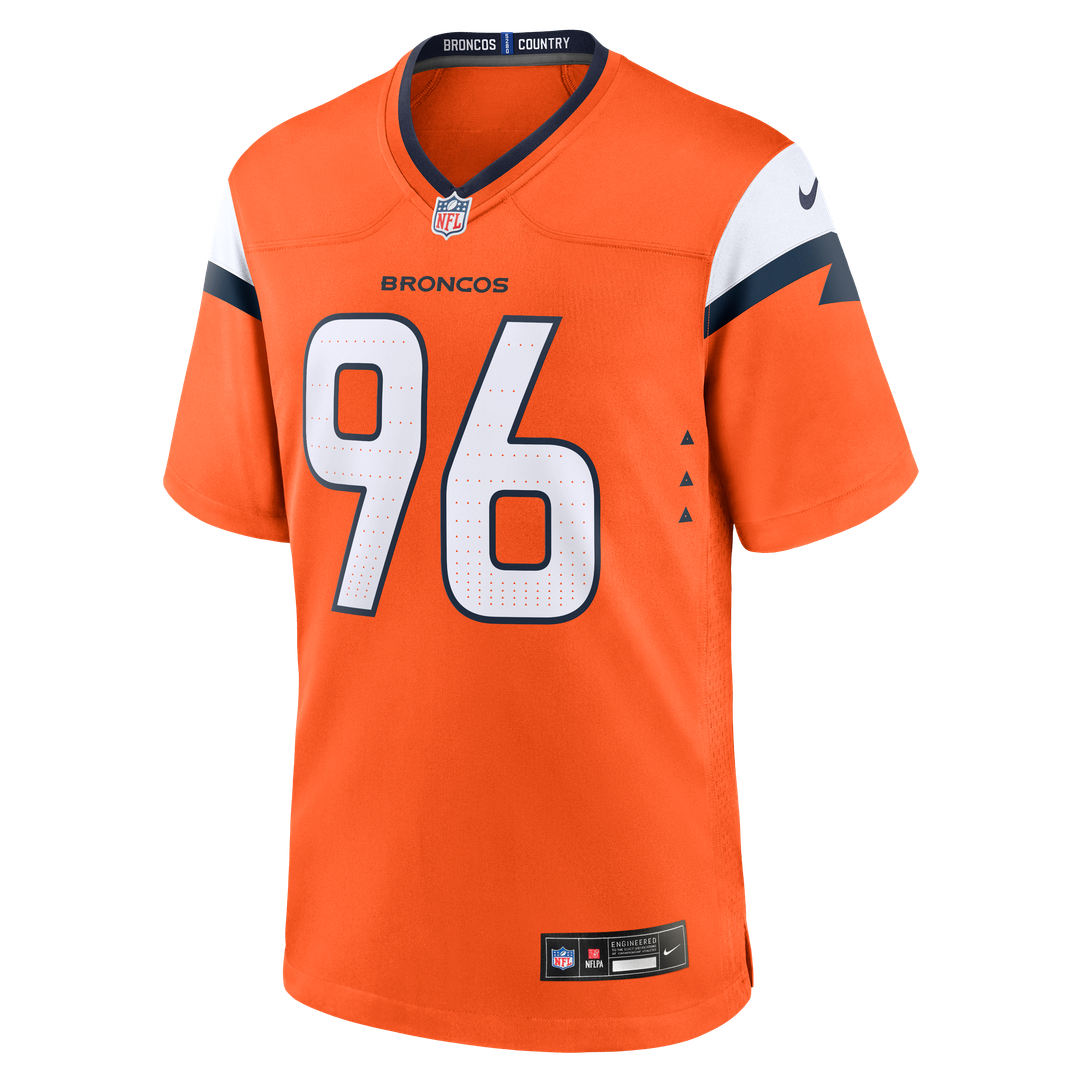 Denver Broncos Eyioma Uwazurike Nike Orange Team Game Jersey product image 2, provided for visual reference and product