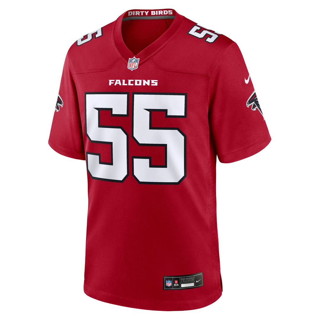 Atlanta Falcons Za'Darius Smith Nike Red Team Game Jersey product image 2, provided for visual reference and product detail