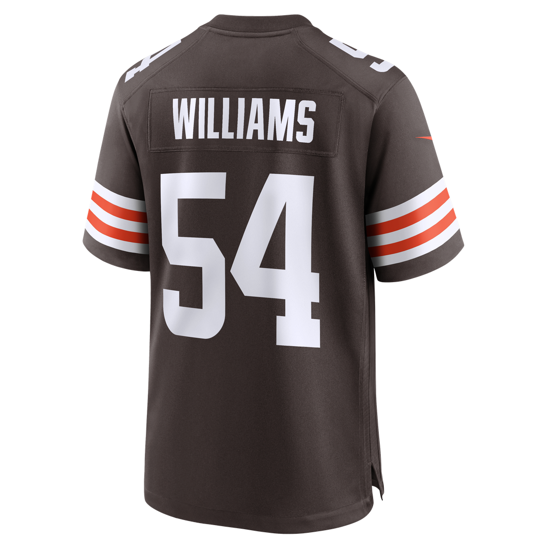 Cleveland Browns Sam Williams Nike Brown Team Game Jersey product image 5, provided for visual reference and product detail