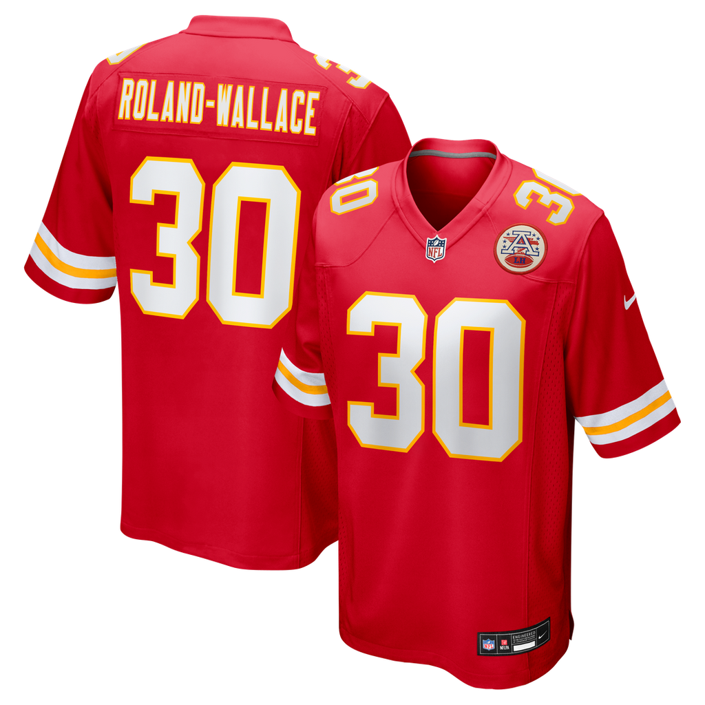 Kansas City Chiefs Chris Roland-Wallace Nike Red Game Jersey product image 1, provided for visual reference and product