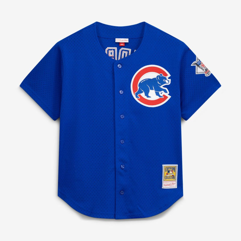 Chicago Cubs Ryne Sandberg Mitchell & Ness Royal Cooperstown Collection 1997 Mesh Batting Practice Button-Up Jersey product