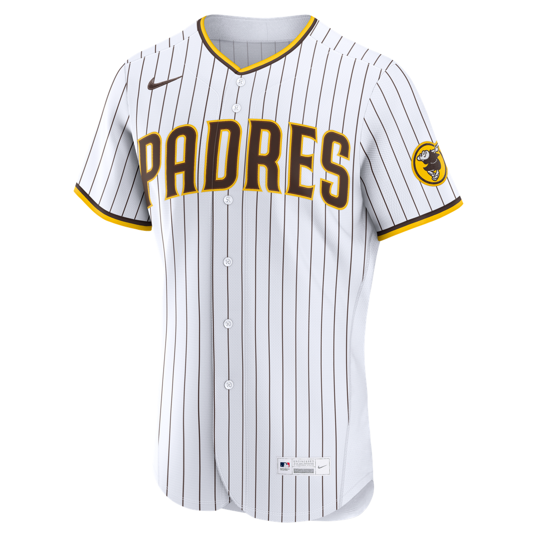 San Diego Padres Nike White Home Authentic Custom Jersey product image 2, provided for visual reference and product detail