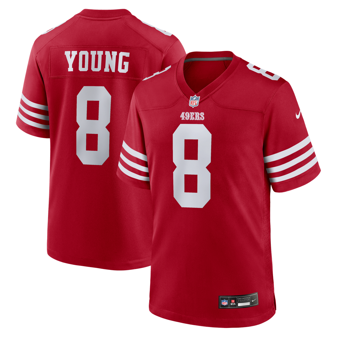 San Francisco 49ers Steve Young Nike Scarlet Retired Player Game Jersey product image 1, provided for visual reference and