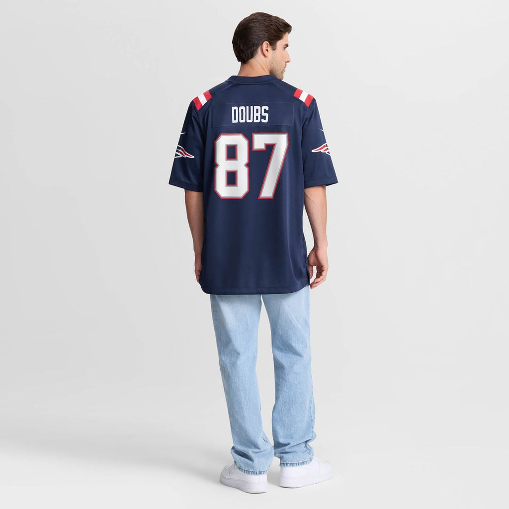 New England Patriots Romeo Doubs Nike Navy Game Jersey product image 5, provided for visual reference and product detail