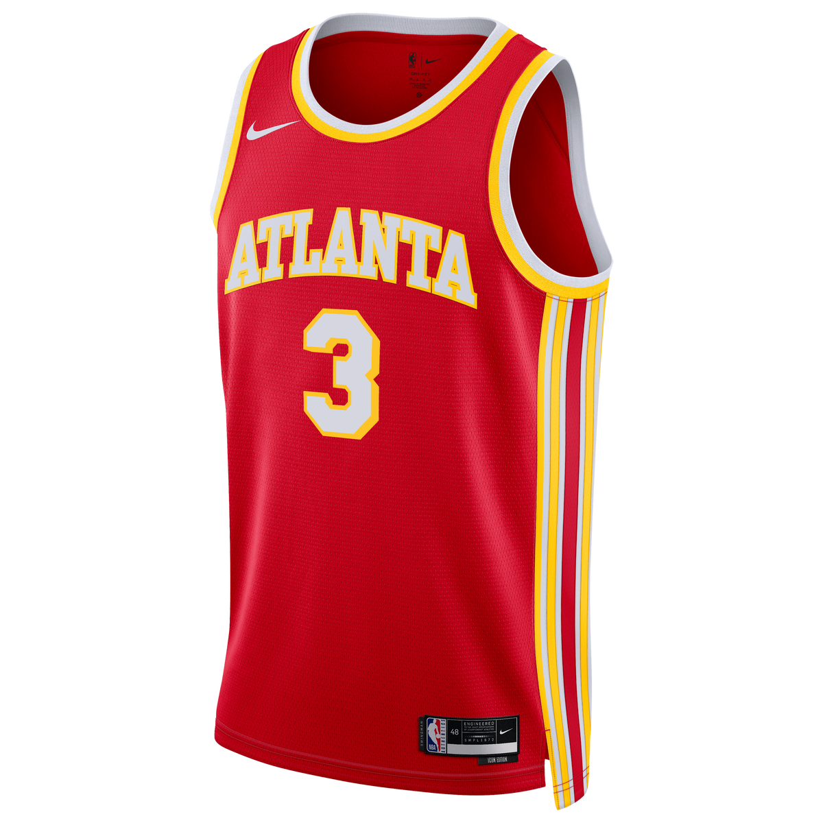 Atlanta Hawks Nike Icon Edition Swingman Jersey - Red - CJ McCollum - Unisex product image 3, provided for visual reference