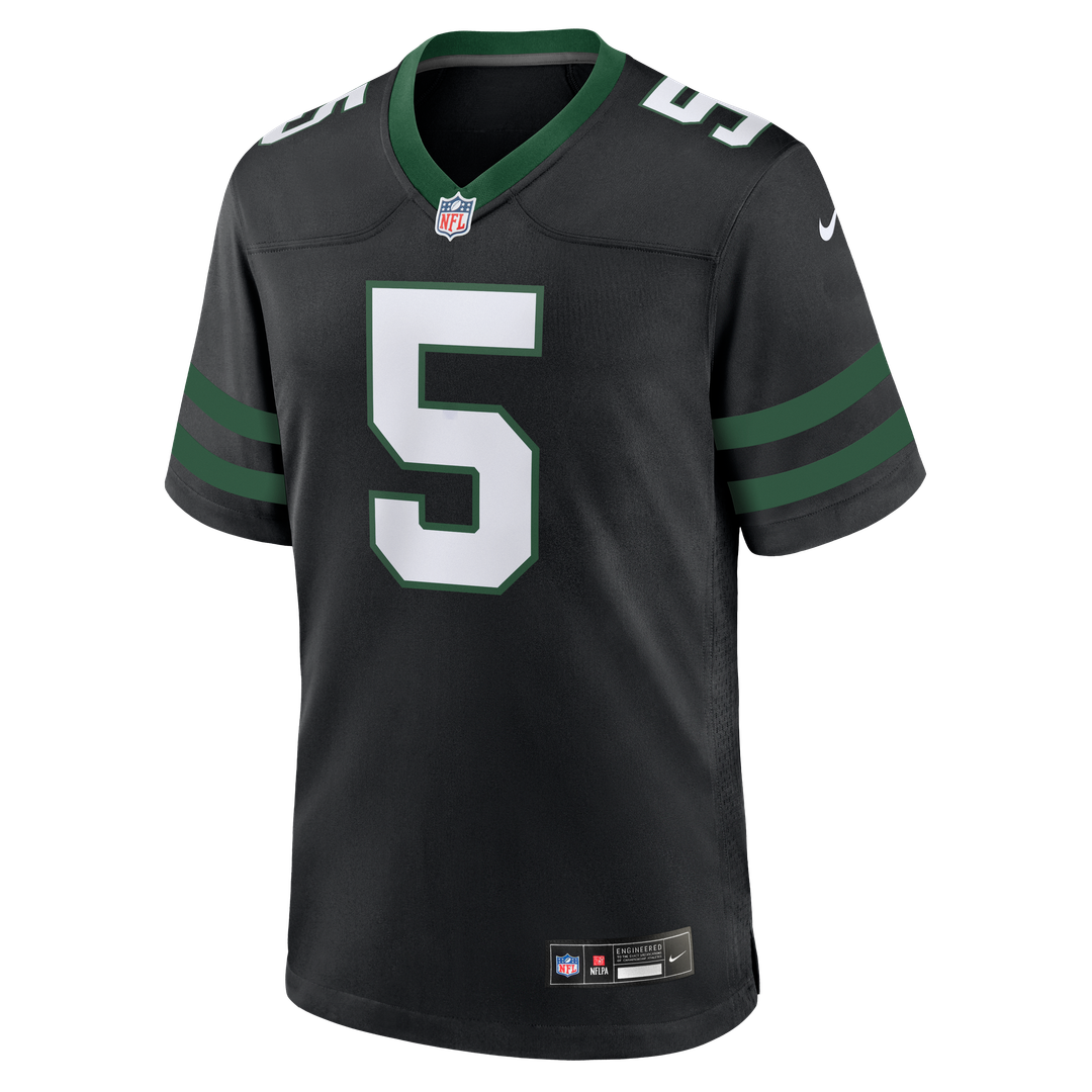 New York Jets Garrett Wilson Nike Legacy Black Alternate Game Jersey product image 6, provided for visual reference and