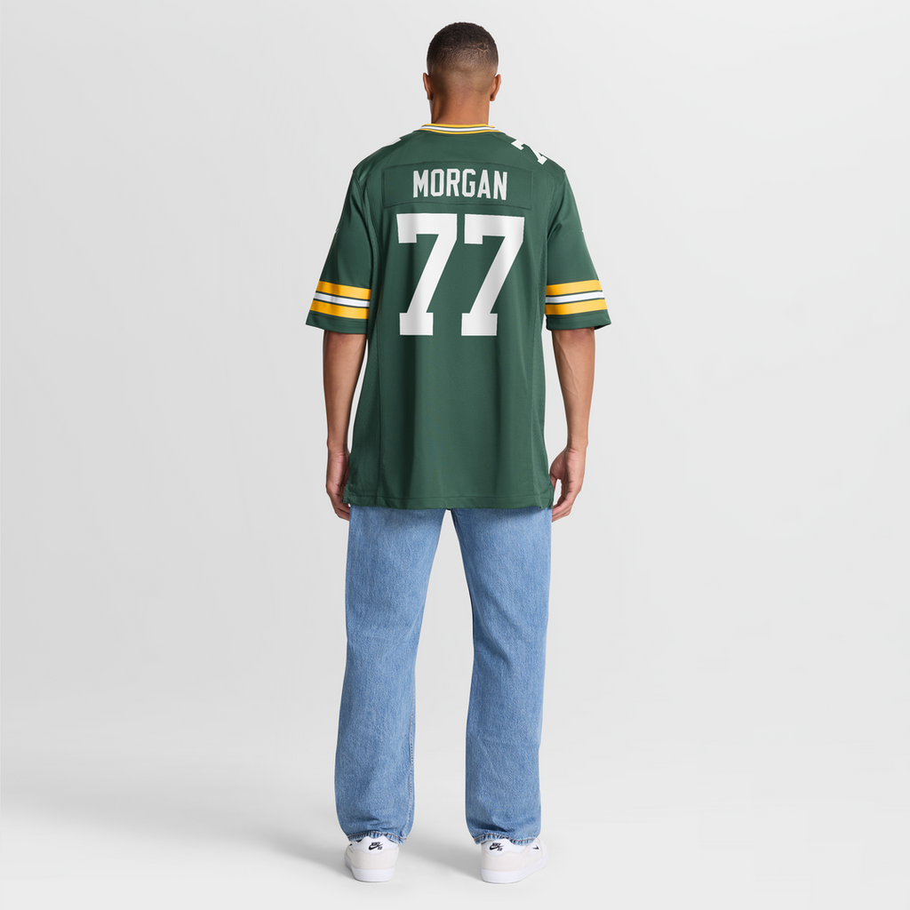 Green Bay Packers Jordan Morgan Nike Green Player Game Jersey product image 8, provided for visual reference and product