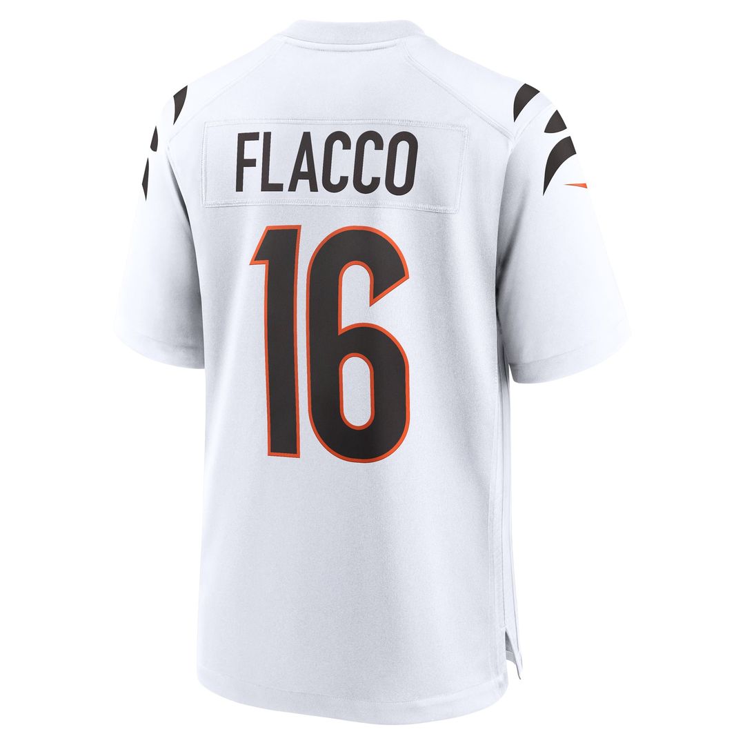 Cincinnati Bengals Joe Flacco Nike White Game Jersey product image 3, provided for visual reference and product detail review