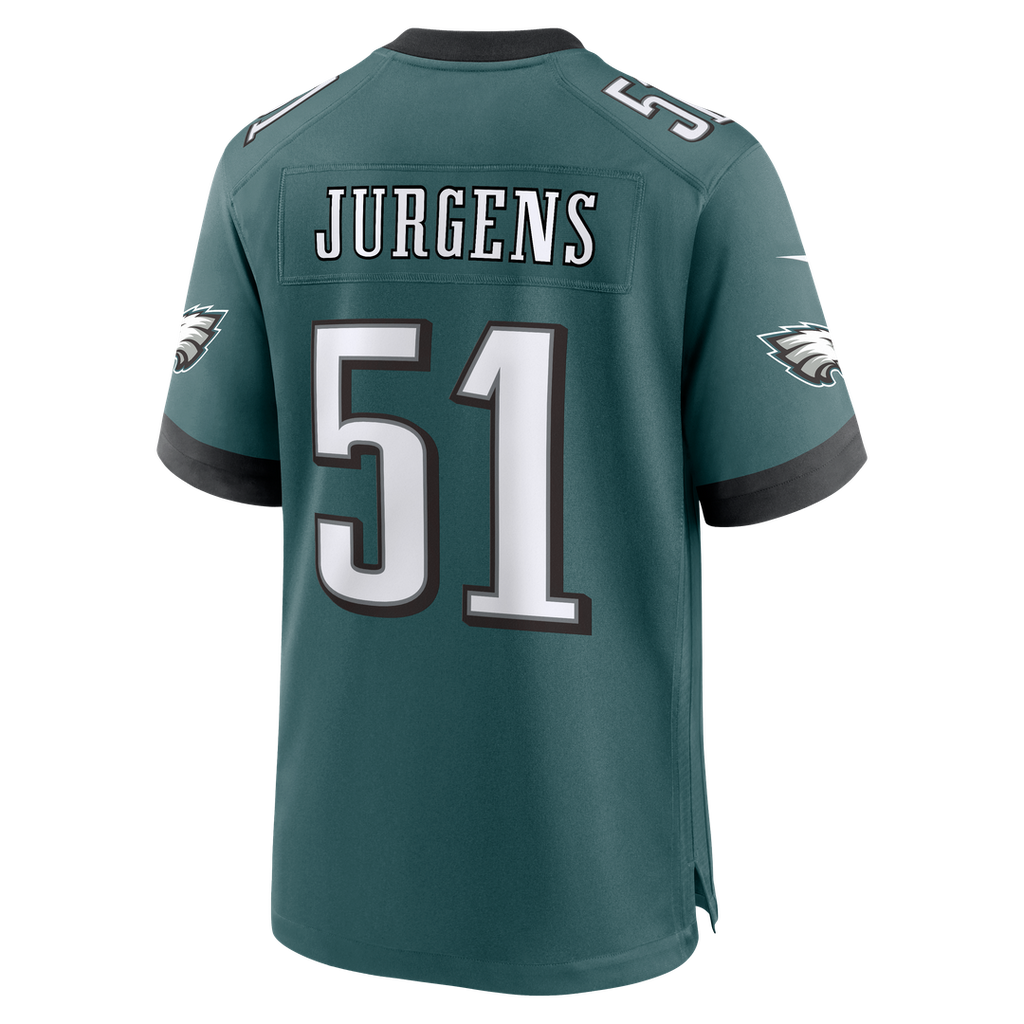 Philadelphia Eagles Cam Jurgens Nike Midnight Green Team Game Jersey product image 3, provided for visual reference and