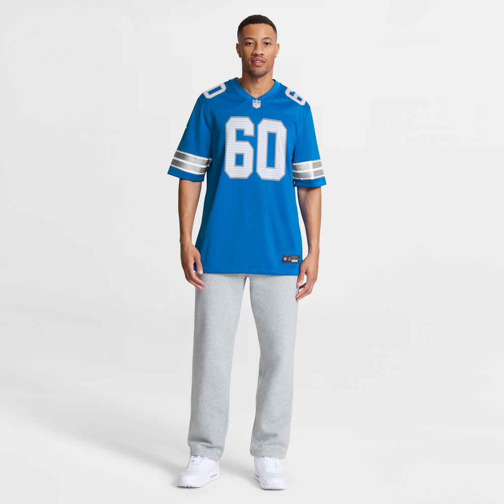Detroit Lions Graham Glasgow Nike Blue Team Game Jersey product image 7, provided for visual reference and product detail