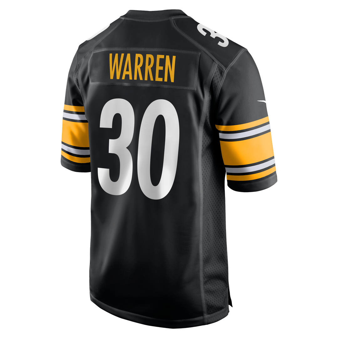 Pittsburgh Steelers Jaylen Warren Nike Black Game Player Jersey product image 3, provided for visual reference and product