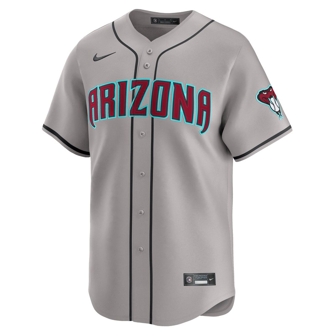 Arizona Diamondbacks Corbin Carroll Nike Gray Road Limited Player Jersey product image 2, provided for visual reference and