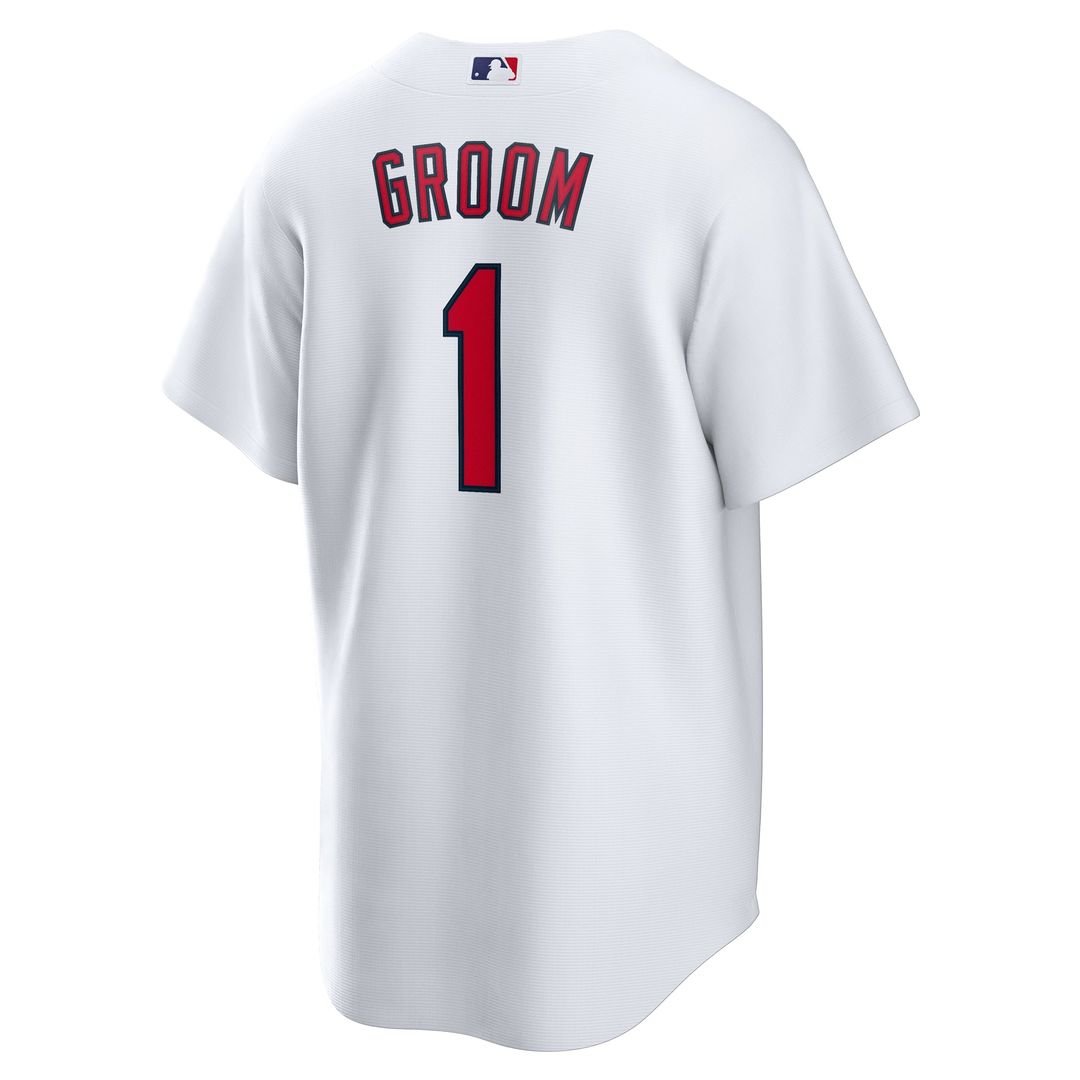 St. Louis Cardinals Nike White #1 Groom Home Replica Jersey product image 3, provided for visual reference and product