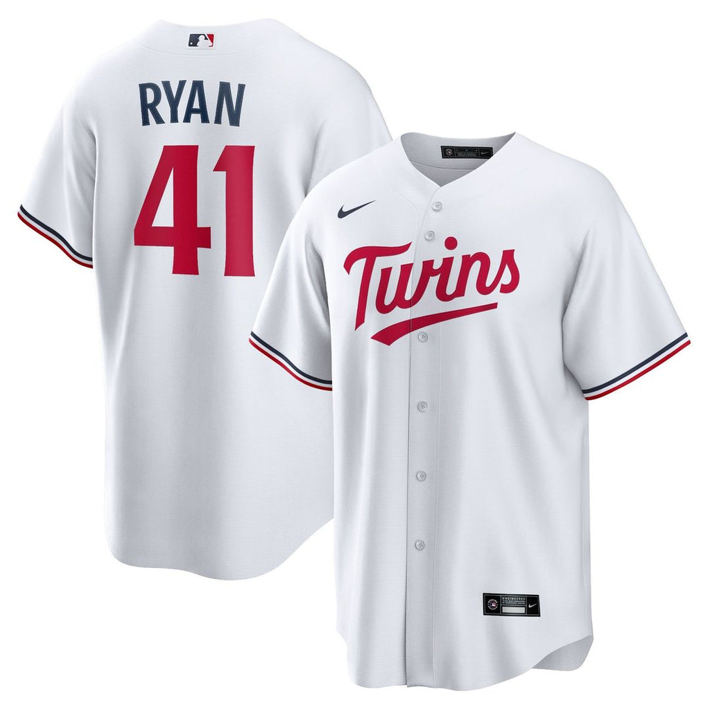 Minnesota Twins Joe Ryan Nike White Home Replica Player Jersey product image 1, provided for visual reference and product