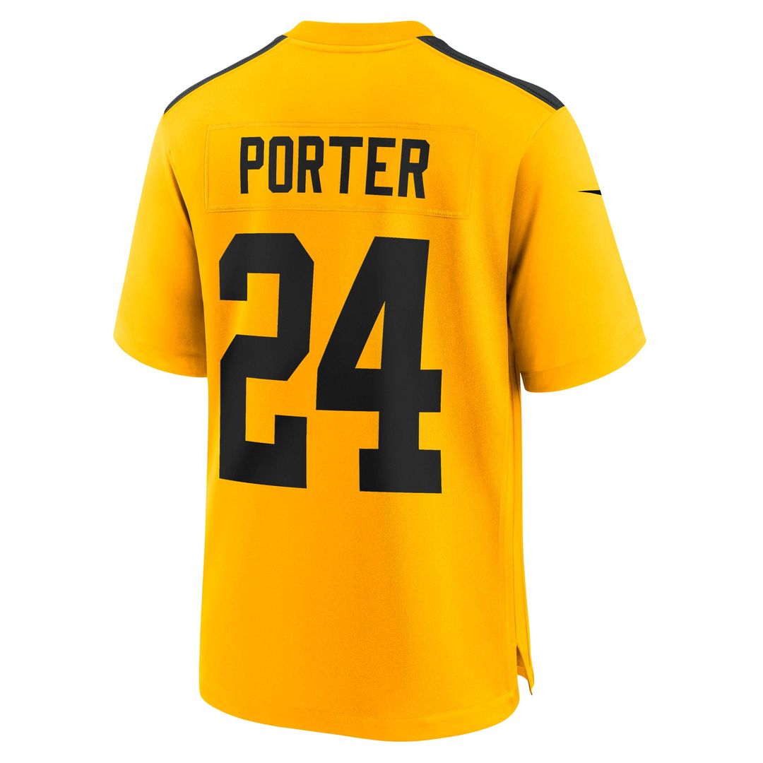 Pittsburgh Steelers Joey Porter Jr. Nike Gold Alternate 1933 Throwback Game Jersey product image 6, provided for visual
