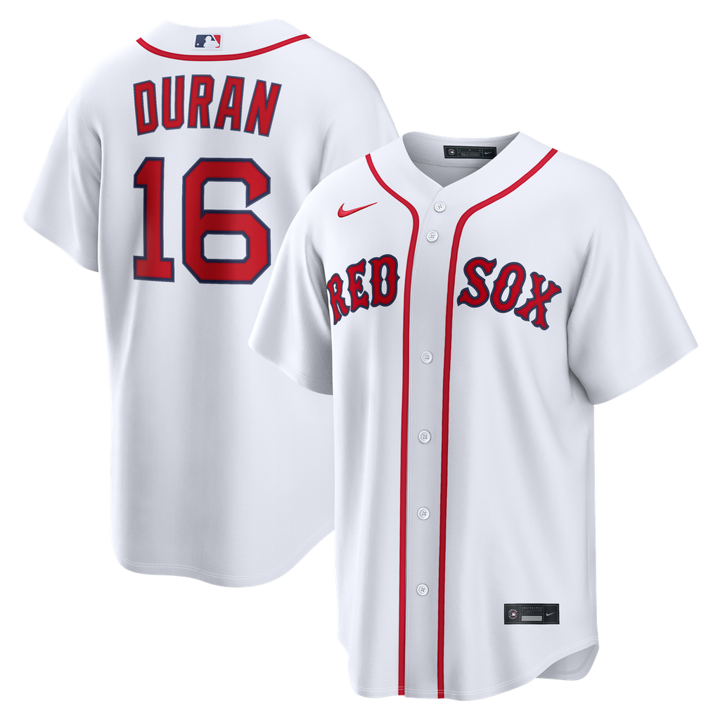 Boston Red Sox Jarren Duran Nike White Home Replica Jersey product image 1, provided for visual reference and product detail
