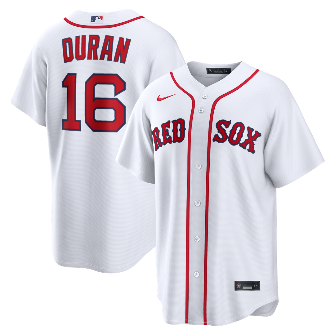 Boston Red Sox Jarren Duran Nike White Home Replica Jersey product image 1, provided for visual reference and product detail