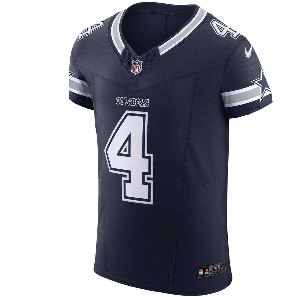 Dallas Cowboys Dak Prescott Nike Navy Team Vapor F.U.S.E. Elite Jersey product image 2, provided for visual reference and