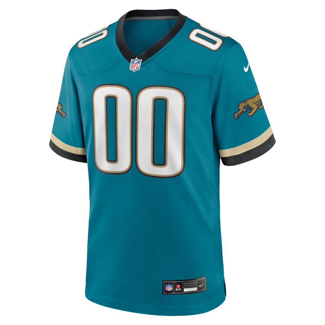 Jacksonville Jaguars Nike Teal Prowler Throwback Custom Game Jersey product image 2, provided for visual reference and