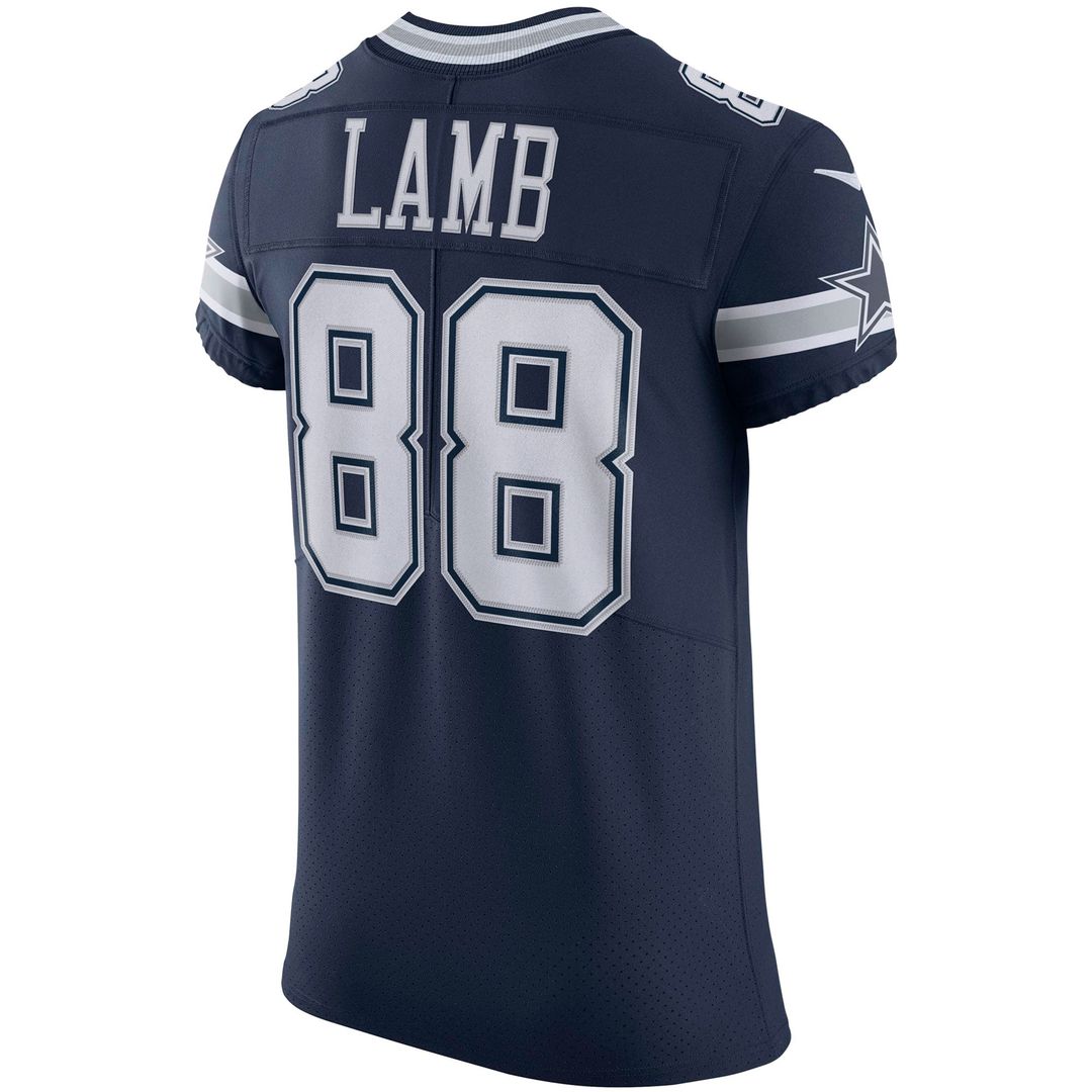 Dallas Cowboys CeeDee Lamb Nike Navy Vapor Elite Jersey product image 3, provided for visual reference and product detail