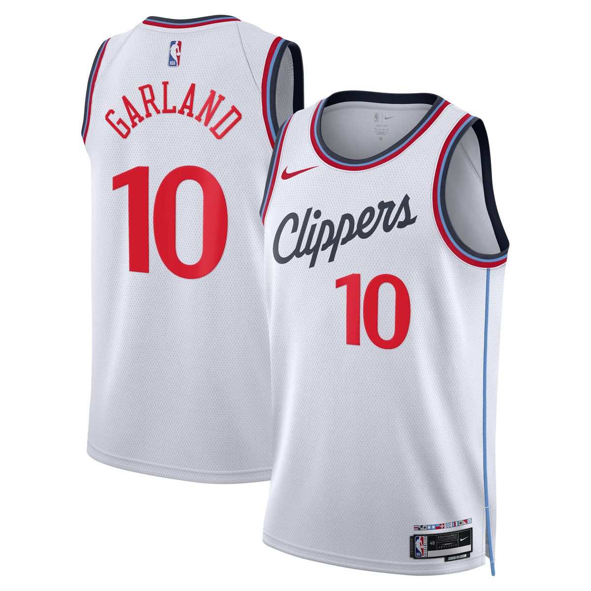 Los Angeles Clippers Nike Association Edition Swingman Jersey - White - Darius Garland - Unisex product image 2, provided
