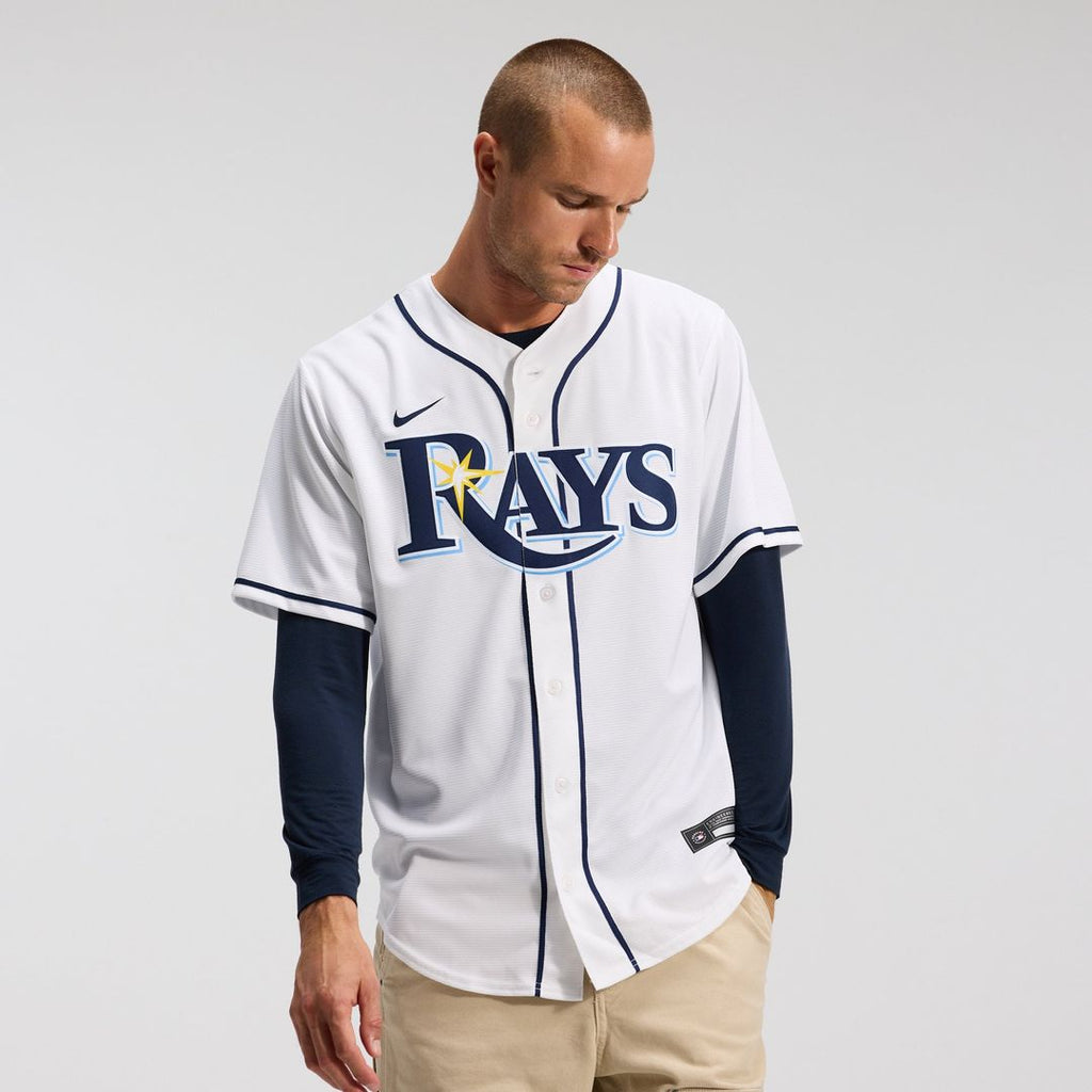 Tampa Bay Rays Yandy Díaz Nike White Home Replica Jersey product image 2, provided for visual reference and product detail